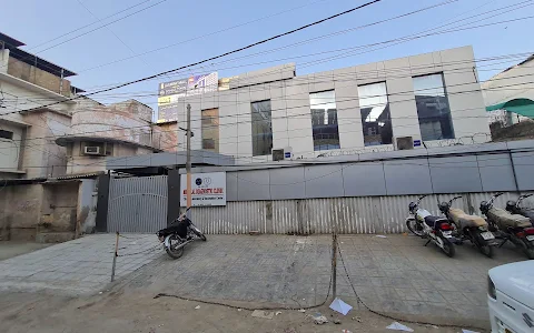 a building with a few motorcycles parked outside