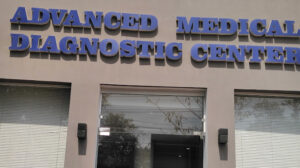 a building with a sign on it